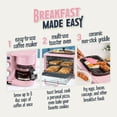 thumbnail image 3 of Breakfast Station Nostalgia 3 en 1, estilo retro, con cafetera, color rosa, 3 of 9