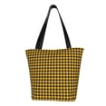 thumbnail image 1 of Easygdp Retro Yellow and Black Houndstooth Bolso de Hombro para Mujer, Bolso Bandolera y Cartera de Mano Elegante para Uso Diario, 1 of 6