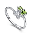 thumbnail image 3 of Anillo de calabaza con circonita verde para mujer, diseño moderno, ajustable, abierto, para el dedo índice, joya de estilo étnico, 3 of 8