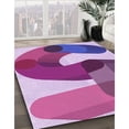 thumbnail image 3 of Ahgly Company Machine Washable Indoor Rectangle Transitional Medium Violet Red Pink Area Rugs, 5' x 8', 3 of 7