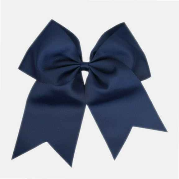 Women Teen Girls Large Classic Hair Accessories Big Hair Bow Ponytail Holder Hair Tie (Navy)