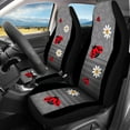 thumbnail image 3 of KUIFORTI Cute Ladybug Car Seat Covers 4 Pcs, Women Auto Car Front Seats and Rear Bench Cove Universal Car Interior Accessories Automobile Seat Cover for Most Cars Truck Van SUV, 3 of 7