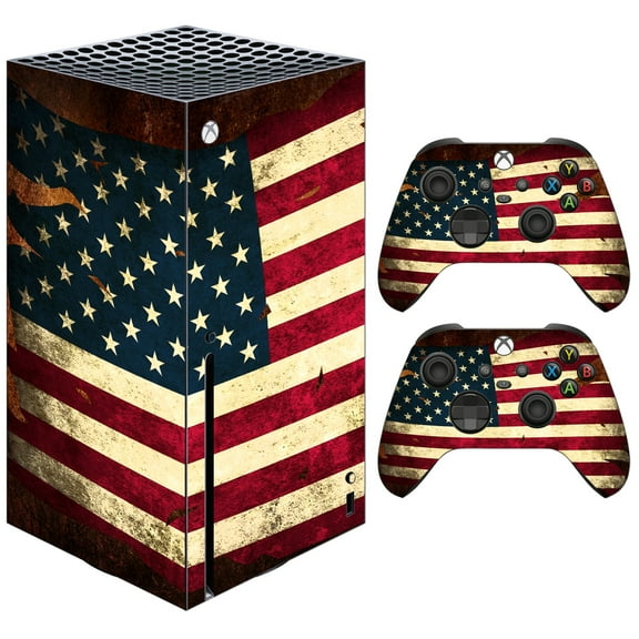 VWAQ XSRSX12 Multicolor Patriotic Xbox Xbox Series X Controller and Console Skin Kit