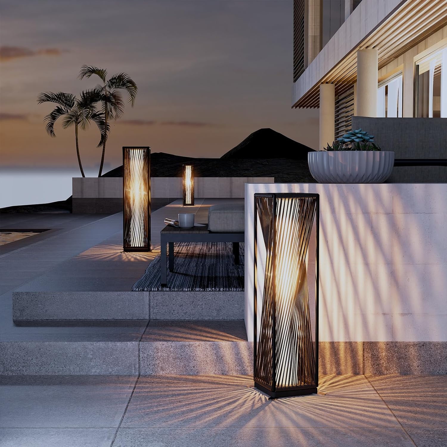 Grand Patio 29'' Tall Exterior Accent Solar Powered Integrated LED