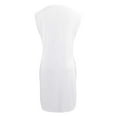 thumbnail image 5 of Youmylove Robe de Plage de Vacances pour Femmes Mode Sans Manches Col Rond avec Poches et Fentes Latérales Collection Printemps Été Robe Longue Fluide, 5 of 5
