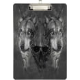 thumbnail image 1 of FMSHPON Wolf Skull Artistic Pattern Clipboard Hardboard Wood Nursing Clip Board and Pull for Standard A4 Letter 13x9 inches, 1 of 5