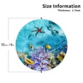 thumbnail image 2 of Pofeuu Corals and Tropical Fish Print Coasters for Drinks, 4Pack PU Leather Coasters, Bar Drink Coasters for Tabletop Protection, Furniture from Damage-Round Shape, 2 of 6
