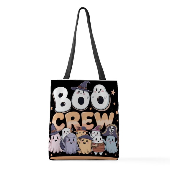 CafePress - Boo Crew Halloween T Shirt Medium Tote Bag - Polyester Tote Bag 16"x16"