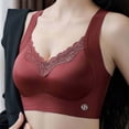 thumbnail image 6 of Njagoc3 Wireless Bras for Women V Neck Lace Floral Print Two Color Patching Fine Straps Everyday Bra, 6 of 6