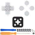 thumbnail image 5 of eXtremeRate Two-Tone New Hope Gray & Clear Dpad Action Buttons Replacement D-pad Face Buttons for PS5 Controller BDM-010/020/030/040, 5 of 8