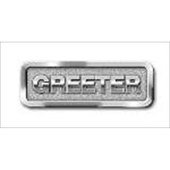 Badge Greeter Magnetic Silver