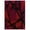 Charcoal/Red, variant on Trio Mum Ivory Multi Area Rug 5x7 Transitional Contemporary Design