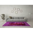 thumbnail image 3 of Ahgly Company Indoor Square Abstract Pink Modern Area Rugs, 6' Square, 3 of 4