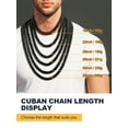 thumbnail image 4 of U7 Black Chunky Miami Franco Cuban Chain for Men Necklace Bracelet Stainless Steel Jewelry Set 2-Piece in 12MM Width 26 Inch, 4 of 7