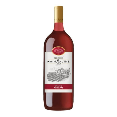 Beringer Main & Vine White Merlot California Rose Wine, 1.5 L Bottle, 11.4% ABV