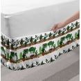 thumbnail image 2 of Botanic Bed Skirt, Exotic House Plants and Cactus Succulents in Funky Ethnic Tribal Flowerpot, Elastic Bedskirt Dust Ruffle Wrap Around for Bedding Decor, 4 Sizes, Olive Green Brown, by Ambesonne, 2 of 2