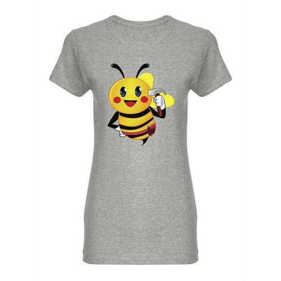 Bee With A Hammer T-Shirt Women -Image by Shutterstock, Female Small