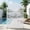 White, variant on MAYEERTY Black Arched Galvanized Metal Privacy Screen, Outdoor Garden Patio, 72×47×16in, 3 Panels