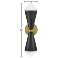 thumbnail image 2 of 84122BK Lark Betty - 16W 2 LED Wall Sconce In Mid-Century Modern-22 Inches Tall and 5.5 Inches Wide-Black/Lacquered Brass Finish, 2 of 12