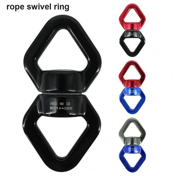 Swing Swivel 30KN Rotational Device Accessories for Rock Dance Hammock 360 Degree Climbing Rope Connector Mountaineering Spinner Swivels Hardware Black