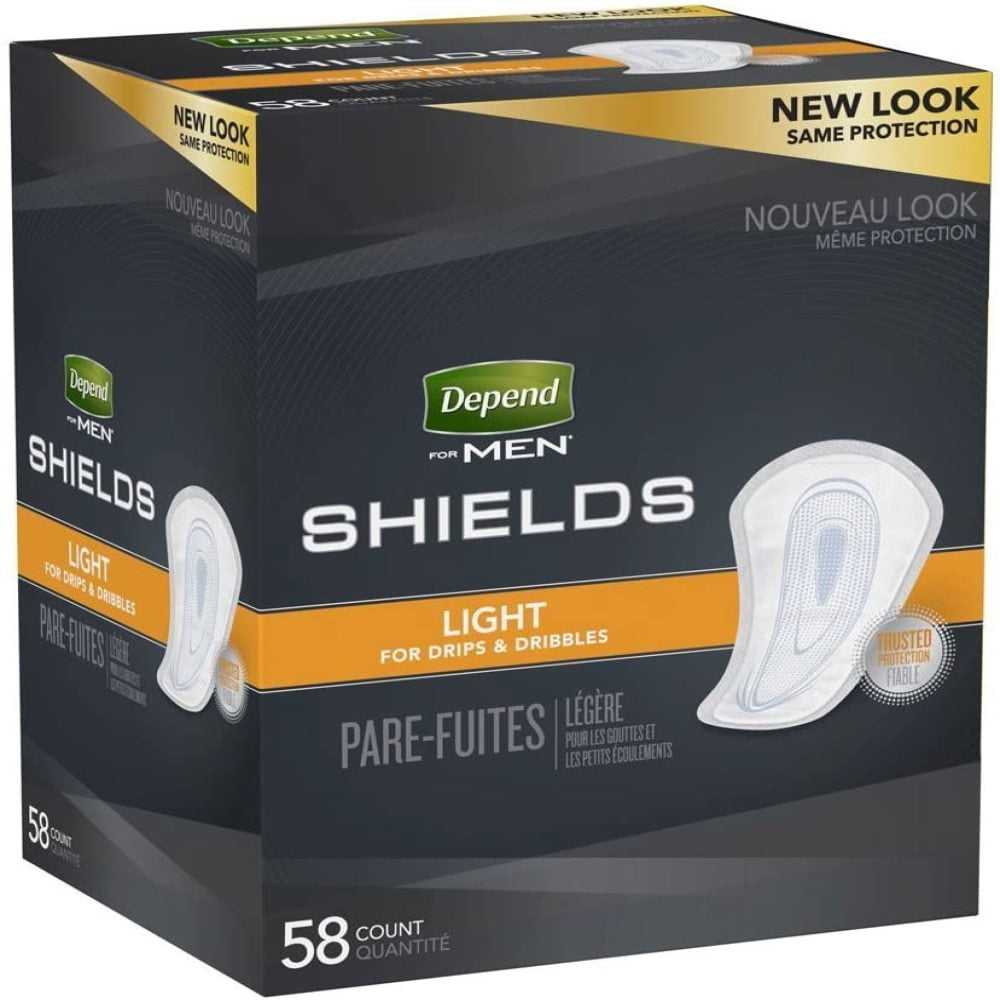 "Depend Shields for Men, Light Absorbency 58 ct"