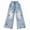 Pink, variant on oqasdz Boys Pants Bowknot Flare Leg Cargo Jeans Casual Loose Stylis Streetwear Bottom Denim Baggy Blue Trousers Size 4 Y-5 Y