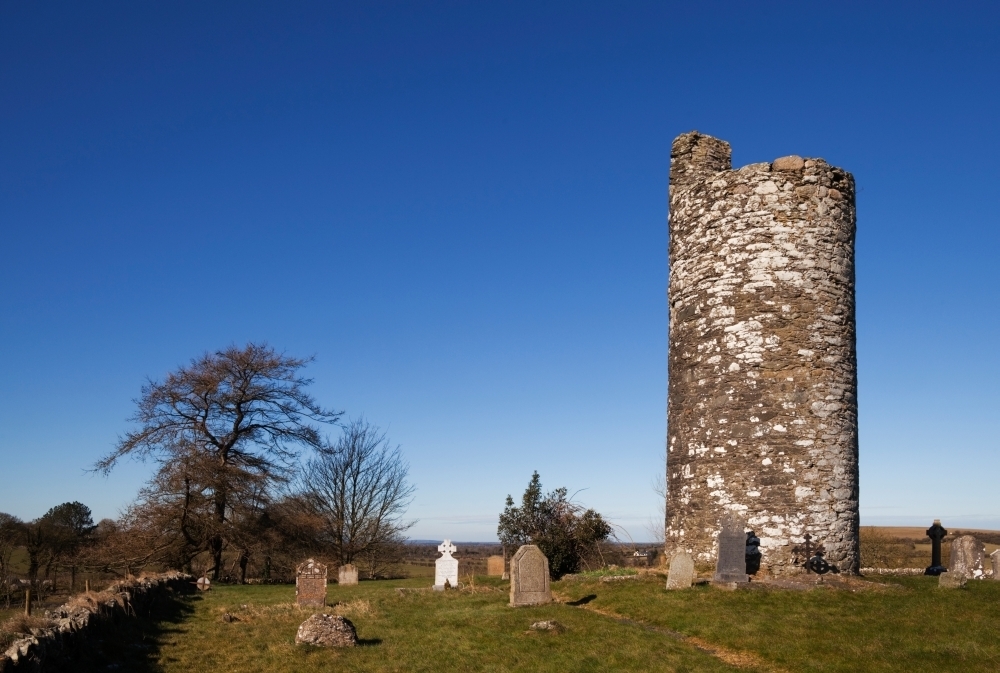 Old Kilcullen Round Tower County Kildare Ireland Poster Print (27 x 9
