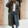 thumbnail image 6 of BiZtdJrK 50% Percent Off Sales Today Women's Fashion Winter Coats Fuzzy Fleece Long Sleeve Lapel Jackets Open Front Faux Fur Warm Long Cardigans Outerwear Brown XL, 6 of 9