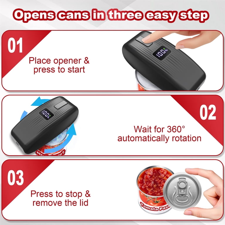 Suodoka Electric Can Opener USB Rechargeable With LED photo 8