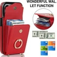 thumbnail image 4 of MYKOMI for iPhone 13 Pro Max Case 6.7 inch, Minimalist Wallet Case with Ring Kickstand and Shoulder Strap, Shockproof Stylish Protective Cover for iPhone 13 Pro Max, 4 of 6