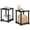 Americano/Black, variant on Side Table Set of 2, 2-Tier Square Modern End Table, Nightstand, Night Stand, Bedside Table, Toolless Assembly, for Living Room, Bedroom, Dark Walnut