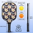 thumbnail image 4 of Pickleball Paddles Set,Pioneer Flower Floral Print Pattern Fiberglass Surface Pickleball Racket Set with 2 Indoor Outdoor Pickleball Balls and Pickleball Bag,Pickle-ball Equipment, 4 of 6