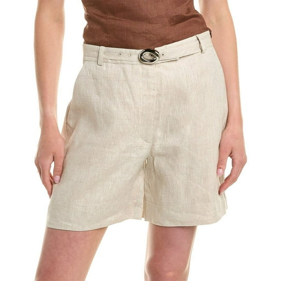 Nicholas womens Lavinia Tailored Linen Short, 2, Brown