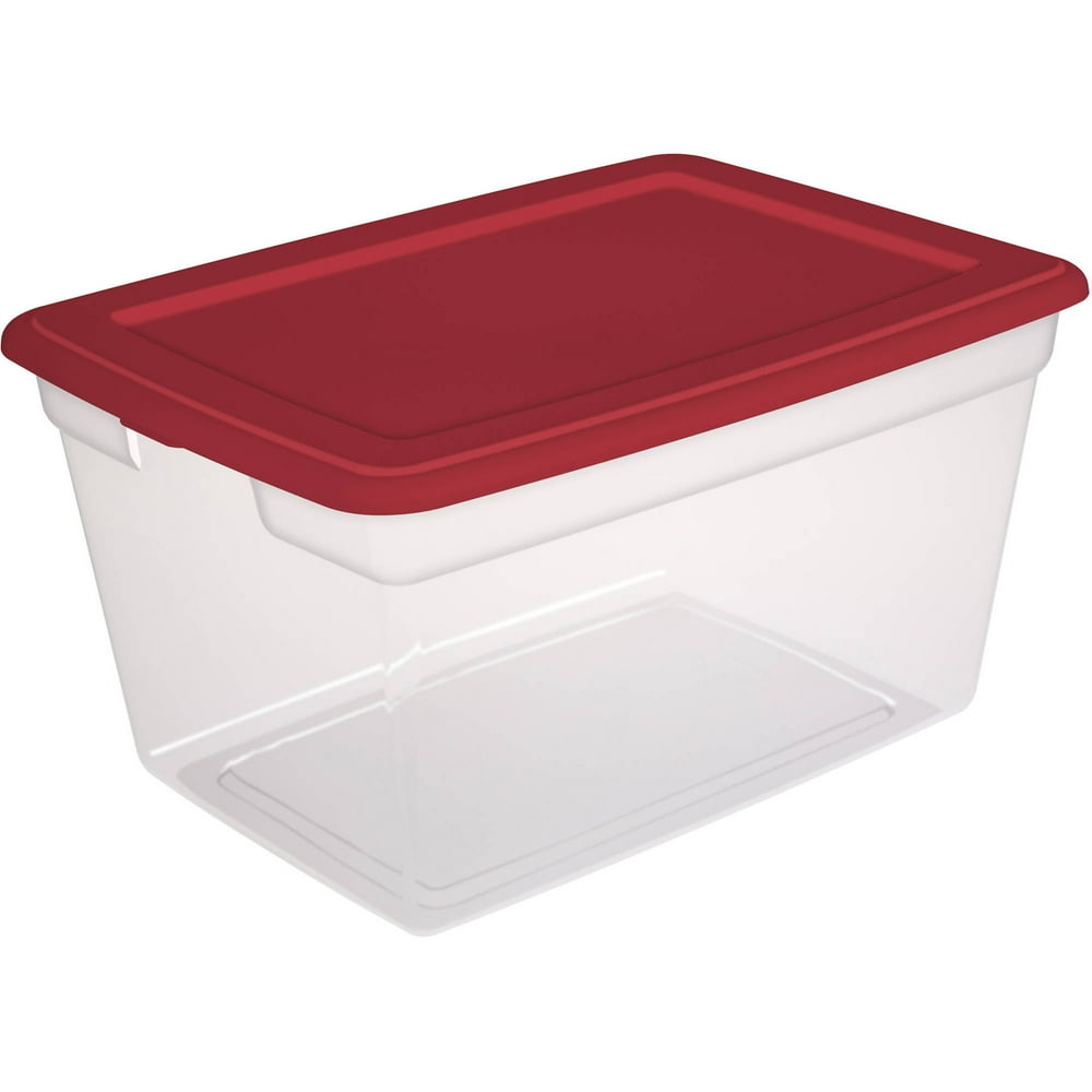 Sterilite 14.5 Gallon Infra Red Storage Box, 2 Piece