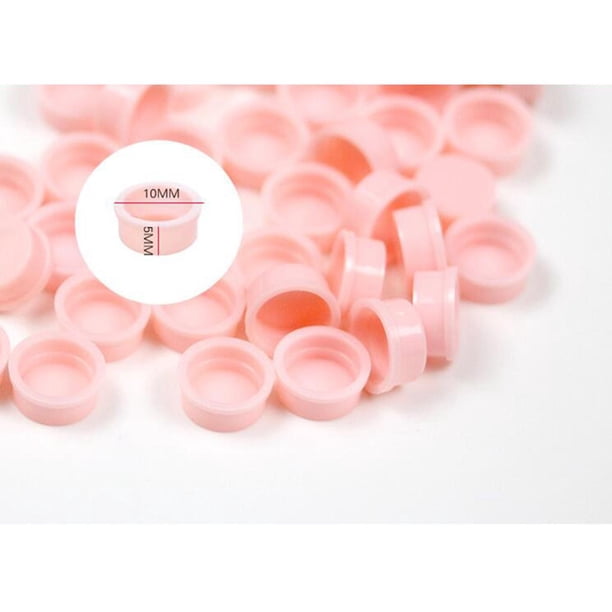 100x extensiones de pestañas pegamento tazas de plantación Injerto de uñas herramienta de maquillaje-hecho de plástico, firme y duradero, . Macarena anillos de pegamento para extensiones de pestañas nuevos