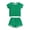 Green, variant on LYMAYTER Kids Boys Girls Cotton Tees Outfit Infant Casual Short Sleeve Tops Set for 9 Months - 5 Years