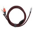 thumbnail image 2 of Cable de audio chapado en oro de 15 m tipo C a 2RCA tipo C a 2RCA para teléfono móvil tableta computadora portátil, 2 of 8