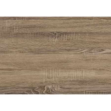 Contemporary Desk With Storage Area Brown Taupe Laminate Stable Metal Legs Home Office Computer Workstation Dark Leg Frame