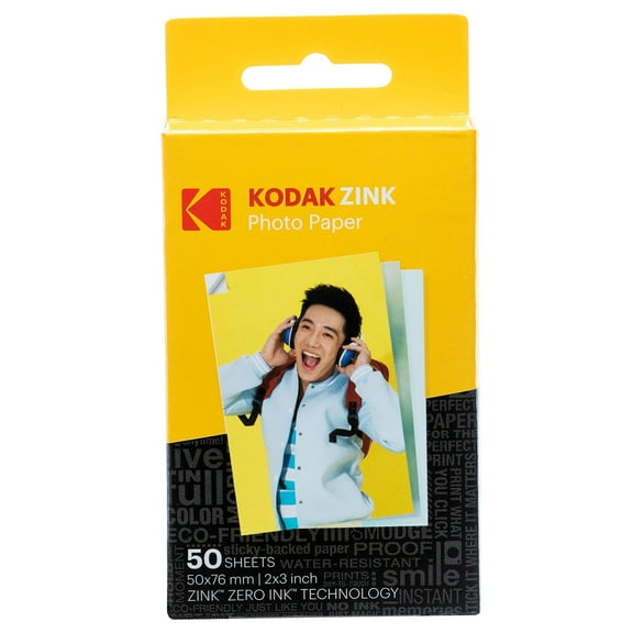 Kodak 2Êº x 3Êº Premium ZINK Photo Paper 50-Pack Compatible with Kodak PRINTOMATIC (NOT with Kodak Mini Shot, Mini2)