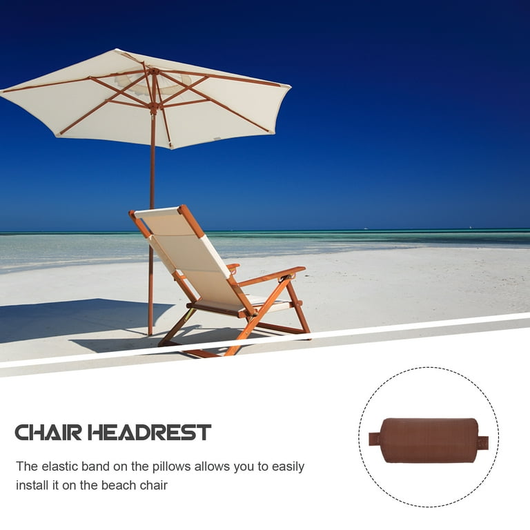 Deck Chair Neck Protection Pillow Recliner Head Rest with Elastic Band