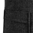 thumbnail image 7 of BVOFAR Men's Tweed Suit Vest Herringbone Wool Blend Waistcoats Retro Button Up V Neck Vests Wedding Groomsman Waistcoat Black S, 7 of 7