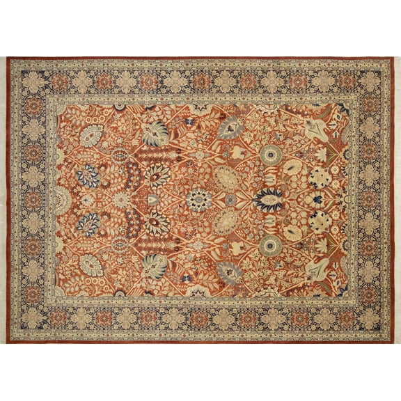 Wali Nilofer Rust/Blue Rug, 9'0" x 12'1"