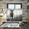 thumbnail image 4 of Coolnuti Highland Cow Valances for Windows 36 Inch Small Window Blackout Valance Curtains Rod Pocket Window Curtains Treatment for Kitchen Bathroom Cafe, 1 Panel Home Decor, 4 of 7