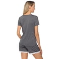 thumbnail image 3 of Purcoar Womens Pajama Sets 2 Piece Short Sleeve Pajamas Loungewear Sleepwear V Neck Tops with Shorts, 3 of 6