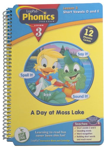 LeapFrog LeapPad Phonics Lesson 3 Book With Cartridge a Day at Moss Lake for sale online 