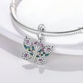 thumbnail image 3 of NARMO 925 Sterling Silver Inlaid Butterfly Charm, 5A Zircon DIY Fit European Bracelet Women's Jewelry Gift for Her, 3 of 7