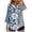 Sky Blue A8, variant on Edvintorg Women's Tops, Tees & Blouses Color Block Printed 3/4 Sleeve Top V Neck Dressy Casual Summer Shirt Loose Business Clothes Orange XXL