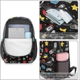 thumbnail image 4 of Game Controller Black Pattern 17" School Backpacks for Teens,Waterproof Oxford Fabric,S-Shape Padded Straps for School,Travel,Hiking,Camping, 4 of 6