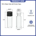 thumbnail image 2 of 2ml Clear Glass Vials, 100 Pack Sample Vials with Screw Cap Reagent Media Bottle Leak-Proof, 2 of 5