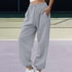 thumbnail image 2 of Pantalones deportivos Prolriy para mujer, pantalones deportivos para mujer, talla pequeña, con bolsillos, informales, para entrenamiento, deportivos, con cordón en la cintura, color gris 2 M, 2 of 4
